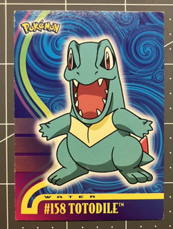 2001 Topps Pokemon Topps Johto Series Non Holo Totodile #158 - Image 1