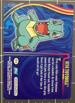 2001 Topps Pokemon Topps Johto Series Non Holo Totodile #158 - Image 2