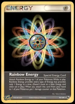Rainbow Energy Rare Ruby and Sapphire 95/109 MP Pokemon - Image 1