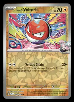 Iono's Voltorb Common SV09: Journey Together 047/159 NM Pokemon - Image 1