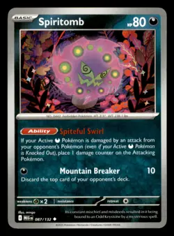 Spiritomb - Uncommon ME01: Mega Evolution 087/132 NM Pokemon - Image 1