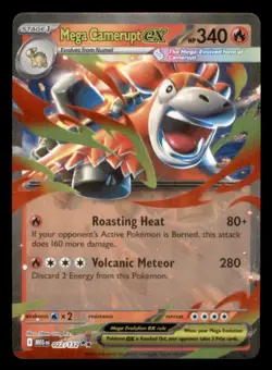 Mega Camerupt ex - Double Rare ME01: Mega Evolution 022/132 NM Pokemon - Image 1