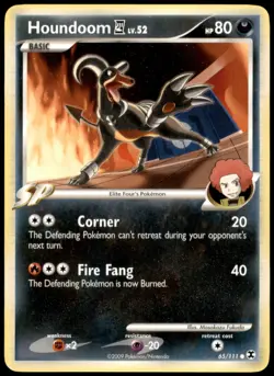 Houndoom E4 Common Rising Rivals 65/111 MP Pokemon - Image 1