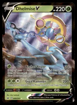 Dhelmise V Ultra Rare SWSH01: Sword & Shield Base Set 009/202 NM Pokemon - Image 1