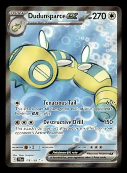 Dudunsparce ex Ultra Rare SV09: Journey Together 178/159 NM Pokemon - Image 1