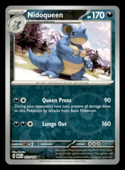 Nidoqueen Uncommon SV: Scarlet & Violet 151 031/165 NM Pokemon - Image 1