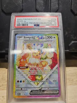 PSA 10 Eevee ex #174 SVP Promo Pokemon Prismatic Super Premium Collection - Image 2
