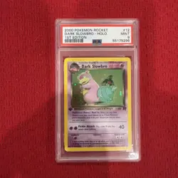 2000 Pokemon Rocket Dark Slowbro 1ST Edition Holo #12 PSA 9 - Image 1