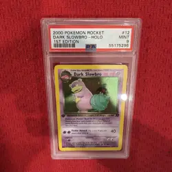 2000 Pokemon Rocket Dark Slowbro 1ST Edition Holo #12 PSA 9 - Image 2