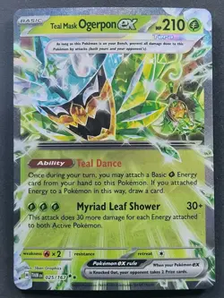Teal Mask Ogerpon ex 025/167 Double Rare Twilight Masquerade Pokemon TCG - Image 1