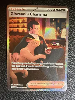 Pokemon TCG Giovanni's Charisma 204/165 Sv: Scarlet & Violet 151 Holo - Image 1