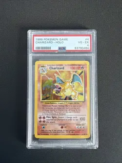 PSA 4 Charizard Holo 1999 Base Set #4 Vintage Pokemon Classic – Nice Eye Appeal - Image 1