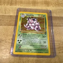 1999-Pokemon TCG Nidoking Base Set Holo Unlimited NM/LP - Image 1