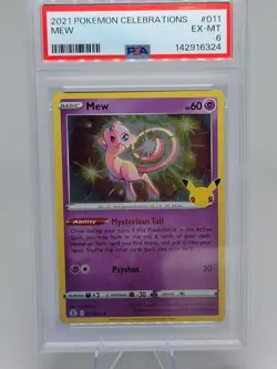 Mew 011 Celebrations 2021 Pokemon PSA 6 - Image 1