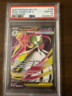2025 POKEMON MEG EN-MEGA EVOLUTION ULTRA RARE #159 MEGA GARDEVOIR EX PSA 10 - Image 1