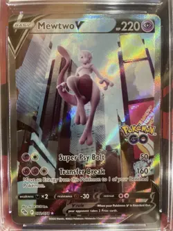 Mewtwo V (Alternate Full Art) 072/078 Pokemon GO Holo Ultra Rare 2022 CGC 9 MINT - Image 2