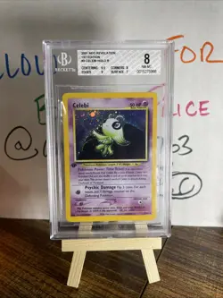 ✨Celebi, “DOUBLE HOLO” Error, 1st Edition, BGS 8, Neo Revelation 3/64, Pokemon ✨ - Image 1