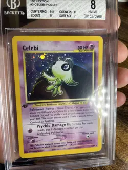 ✨Celebi, “DOUBLE HOLO” Error, 1st Edition, BGS 8, Neo Revelation 3/64, Pokemon ✨ - Image 5