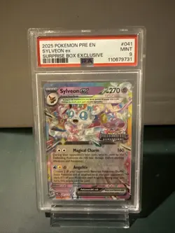Pokemon TCG Sylveon EX Prismatic Evolutions Surprise Box Stamp 41/131 PSA 9 - Image 1