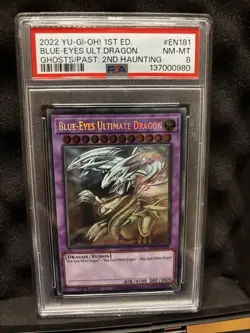 Yu-Gi-Oh! Blue-Eyes Ultimate Dragon Ghost Rare GFP2-EN181 1st Ed Konami PSA 8 - Image 1