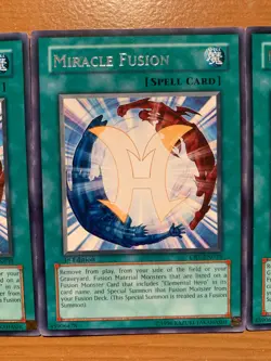yugioh 3X Miracle Fusion CRV-EN039 North America English 1st Ed Rare Near Mint - Image 3