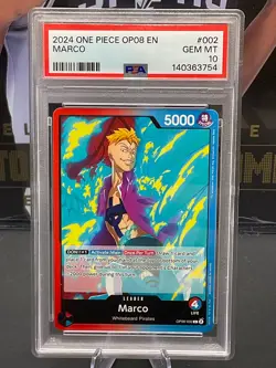 2024 One Piece English OP08-002 Marco PSA 10 GEM MINT - Image 1