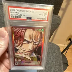 Bandai One Piece Shanks OP09-001 Alt Art Foil PSA 10 Emperors EN - Image 4