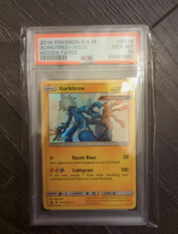 PSA 10 💎 GEM MINT 2019 POKEMON S&M XURKITREE SV14/SV94 HOLO RARE SHINY FATES - Image 5