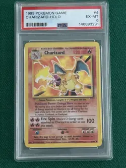 1999 Pokemon Charizard #4 PSA 6 RegradeUU NO RESERVE! - Image 1