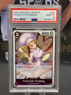 2024 One Piece English OP08-067 Charlotte Pudding PSA 10 GEM MINT - Image 1