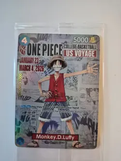 One Piece CCG Monkey. D. Luffy College Basketball US Voyage Promo Card (Sealed) - Image 1