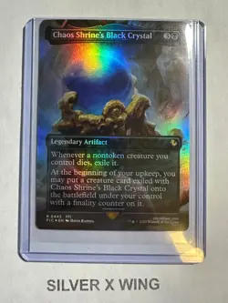 Chaos Shrine's Black Crystal Borderless Foil x1, MTG, Final Fantasy, FIC, NM - Image 1