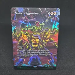 Wizards of the Coast Waves of Aggression Red White Foil Sorcery M0013 TMNT Card - Image 1