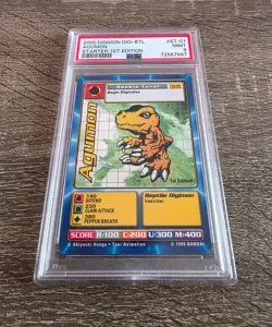 🌐 Digimon Digi-Battle Card Game Graded PSA 9 Agumon and PSA 9 Gabumon by Bandai - Image 2