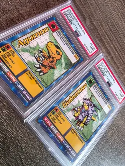 🌐 Digimon Digi-Battle Card Game Graded PSA 9 Agumon and PSA 9 Gabumon by Bandai - Image 5