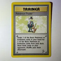 Pokemon Trader 106/130 Base Set 2 Rare Pokemon Training Card WOTC NM - Image 1