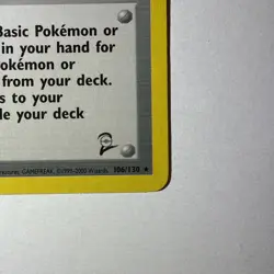 Pokemon Trader 106/130 Base Set 2 Rare Pokemon Training Card WOTC NM - Image 4