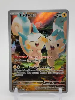 Pokemon TCG Pachirisu Holo Card 208/198 Scarlet & Violet Illustration Rare NM - Image 1