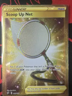 Scoop Up Net 207/192 Gold Secret Full Art Rare Rebel Clash Pokemon TCG Card - NM - Image 1