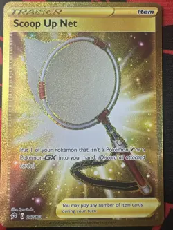 Scoop Up Net 207/192 Gold Secret Full Art Rare Rebel Clash Pokemon TCG Card - NM - Image 3