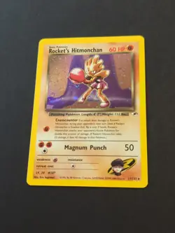 Pokemon TCG Rockets Hitmonchan Holo Card 11/132 Gym Heroes - Image 2