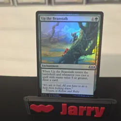 Up the Beanstalk Enchantment Wilds of Eldraine Foil Uncommon Green Magic Card - Image 1