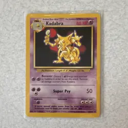 Pokemon Kadabra Base Set Uncommon 60 HP 32/102 Nintendo 1999 Pokemon TCG Card - Image 1