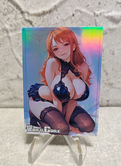 Nami Trading Card Waifu Goddess Story Anime Girl holo Karte Manga Full Art - Image 1