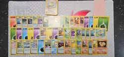 100+ non English vintage Pokemon card lot LP to DMG C, UN, Rares and 1st edition - Image 1