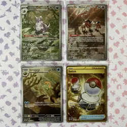 Pokemon TCG Mew en 151 Illustration Rare And Hyper Rare Gold Card Lot Of 4 - Image 1