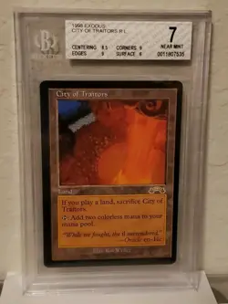 City of Traitors Magic The Gathering MTG Exodus BGS 7 NM w/two 9 subgrades - Image 1