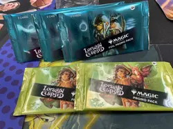 2026 Magic the Gathering MTG LORWYN ECLIPSED 3 Foil promo packs & 2 Promo Packs - Image 1