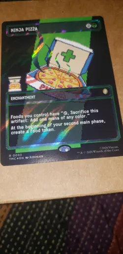 MTG Borderless Surge FOIL Ninja Pizza x1 Rare Teenage Mutant Ninja Turtles NM - Image 1