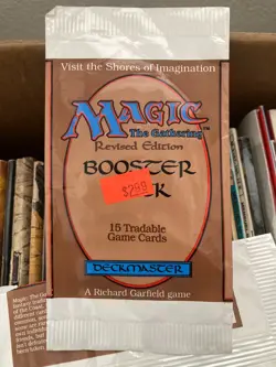 5 Empty MTG Magic the Gathering Revised Edition Booster Packs Wrapper DECKMASTER - Image 3